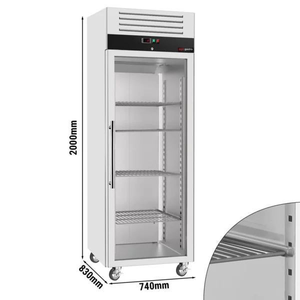 Mraznička ECO - GN 2/1 - 700 litrov - s 1 sklenenými dvierkami