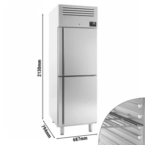Mraznička PREMIUM PLUS - GN 2/1 - 560 litrov - s 2 nerezovými polovičnými dverami