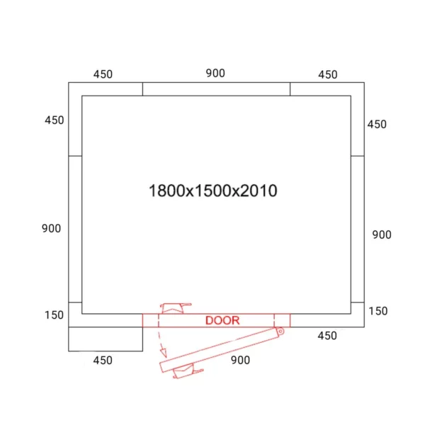 Mraziaci box - 1,8 x 1,5 m - výška: 2,01 m - 3,47 m3 - Image 3
