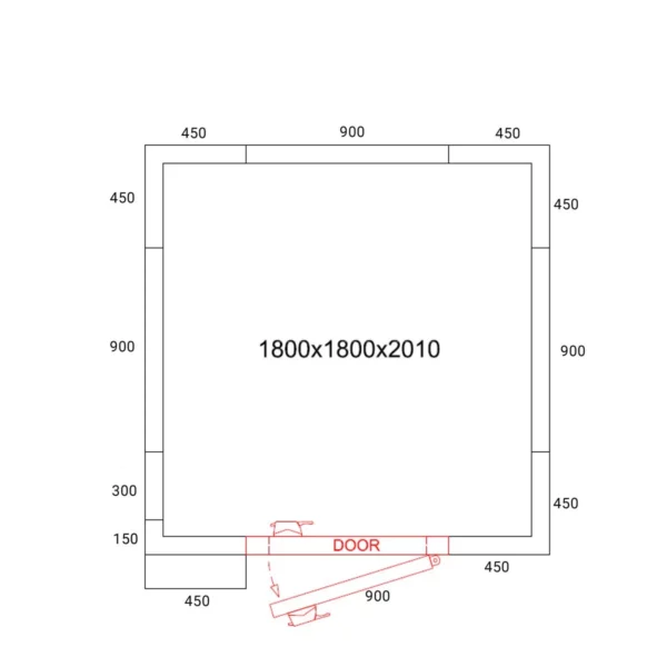 Hlboká mraziaca bunka - 1800 x 1800 mm - 4,30 m3 - vrátane mraziacej jednotky a lamiel - Image 15