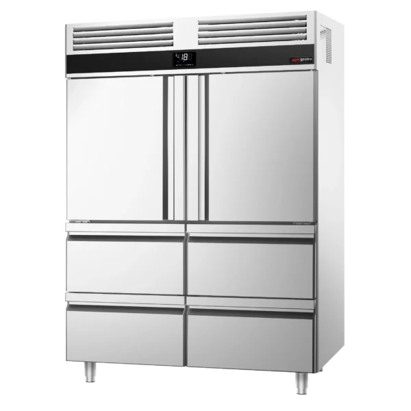 Mraznička PREMIUM - GN 2/1 - 1400 litrov - s 2 nerezovými polovičnými dvierkami a 4 zásuvkami - Image 7
