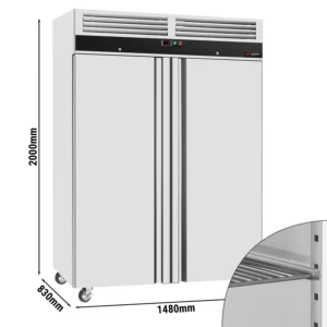 Mraznička ECO - GN 2/1 - 1400 litrov - s 2 dverami - nerezové vnútorné dvere
