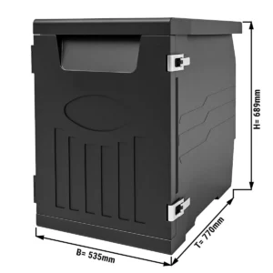 Termoprepravný box čelný nakladač | Izolovaný box | Polystyrénový box | Polibox | Ohrievací box - 147 litrov