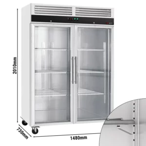 Mraznička ECO - 1200 litrov - s 2 sklenenými dverami