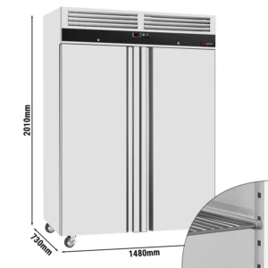 Mraznička ECO - 1200 litrov - s 2 dverami - nerezové vnútorné dvere