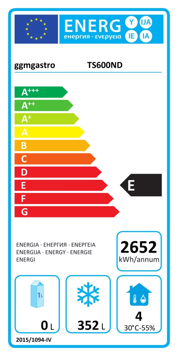 Mraznička ECO - 600 litrov - s 1 dverami - nerezové vnútorné dvere - Image 9