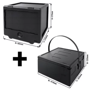 Termobox | Kuriérsky doručovací box | Polibox vrátane boxu na pizzu - 100 litrov
