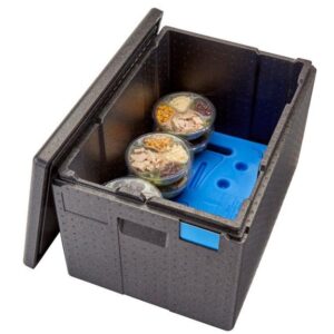 Termoizolačná nádoba Cam GoBox zvrchu plniteľná, GN 1/1, 64,5 l, Cambro, 64,5 l, 64,5L, Čierna, 610x430x(H)390mm