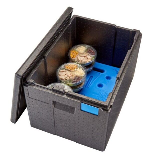 Termoizolačná nádoba Cam GoBox zvrchu plniteľná, GN 1/1, 64,5 l, Cambro, 64,5 l, 64,5L, Čierna, 610x430x(H)390mm