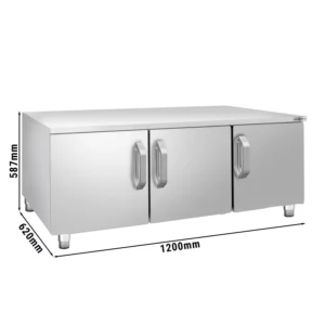 Nerezová spodná konštrukcia - 1200mm - 3 dvere