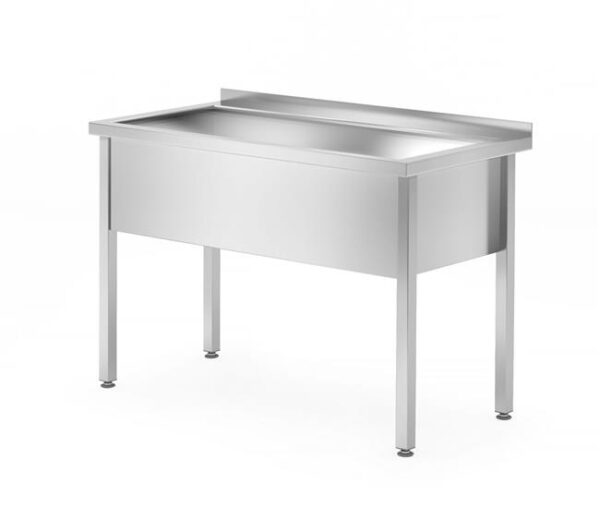 Umývací stôl – zváraný, jednokomorový, hĺbka 700 mm, výška komory 300 mm, HENDI, Profi Line, 1000x700x(H)850mm - Image 2