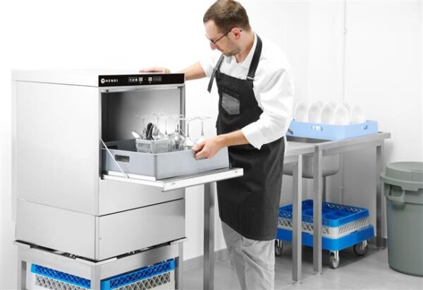 Umývačka riadu 50 x 50 – elektronické ovládanie, HENDI, 400V/6600W, 576x645x(H)837mm - Image 4