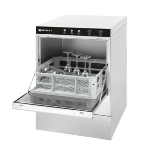 Umývačka riadu na sklo 40 x 40 – elektromechanické ovládanie, HENDI, 230V/2800W, 472x566x(H)705mm