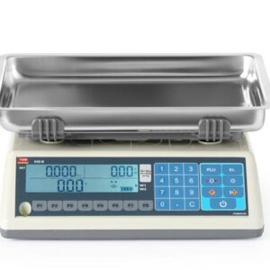 Váha na tlač štítkov LCD s ramenom a legalizáciou, rad EGE, 30 kg, TEM, 355x330x(H)155mm