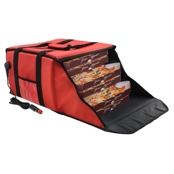 WarmBag/Pizzabag PRO - Vyhrievaná taška na doručenie - na 6 krabičiek na pizzu s rozmermi 40x40cm - červená - Image 7