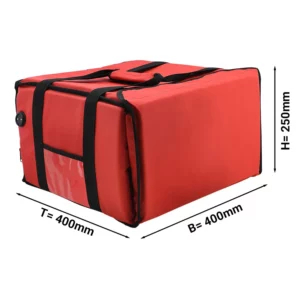 WarmBag/Pizzabag PRO - Vyhrievaná taška na doručenie - na 6 krabíc na pizzu s rozmermi 45x45cm - červená