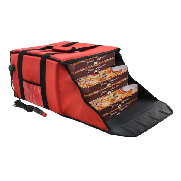 WarmBag/Pizzabag PRO - Vyhrievaná taška na doručenie - na 6 krabíc na pizzu s rozmermi 45x45cm - červená - Image 7