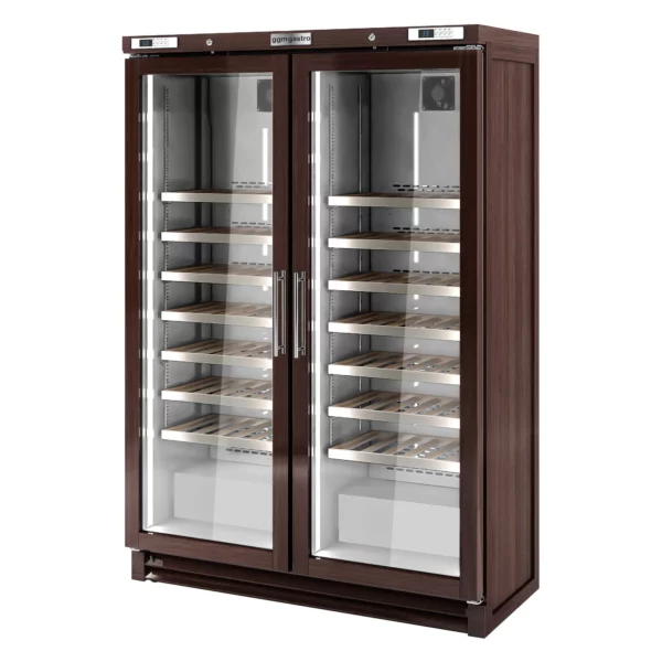 Chladnička na víno pravé drevo - 2 klimatické zóny - 700 litrov - max.210 fliaš - Image 6