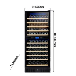 Chladnička na víno ECO - 2 klimatické zóny - 350 litrov - max.116 fliaš