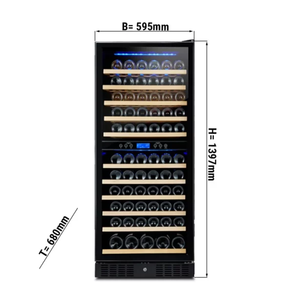 Chladnička na víno ECO - 2 klimatické zóny - 350 litrov - max.116 fliaš - Image 6