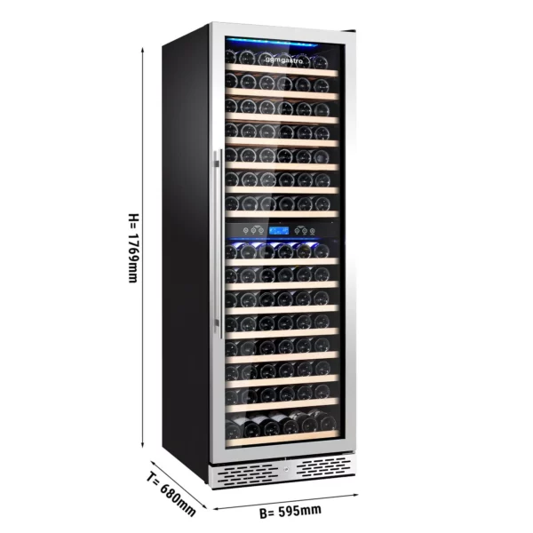 Chladnička na víno - 2 klimatické zóny - 450 litrov - max.160 fliaš
