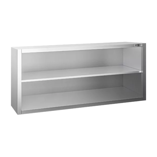 Nerezová nástenná skrinka PREMIUM - 1400x400mm - bez posuvných dverí - výška 650mm - Image 4
