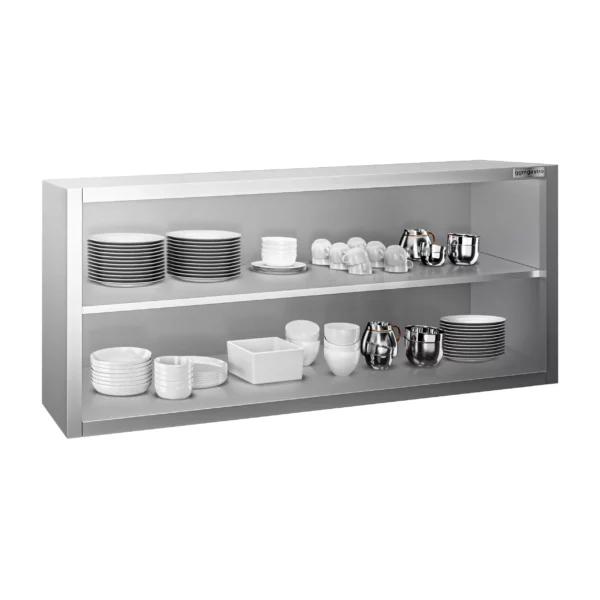 Nerezová nástenná skrinka PREMIUM - 1400x400mm - bez posuvných dverí - výška 650mm - Image 5
