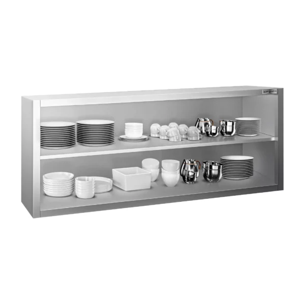 Nerezová nástenná skrinka PREMIUM - 1600x400mm - bez posuvných dverí - výška 650mm - Image 5