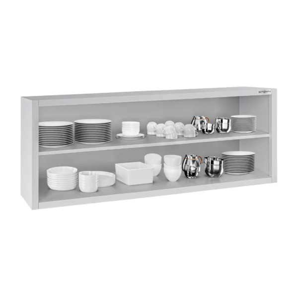 Nerezová nástenná skrinka ECO - 1800x400mm - bez posuvných dverí - výška 650mm - Image 5