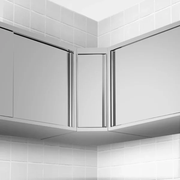 Nerezová nástenná skriňa ECO - 2000 mm - s posuvnými dverami 800 mm vysoká - Image 3