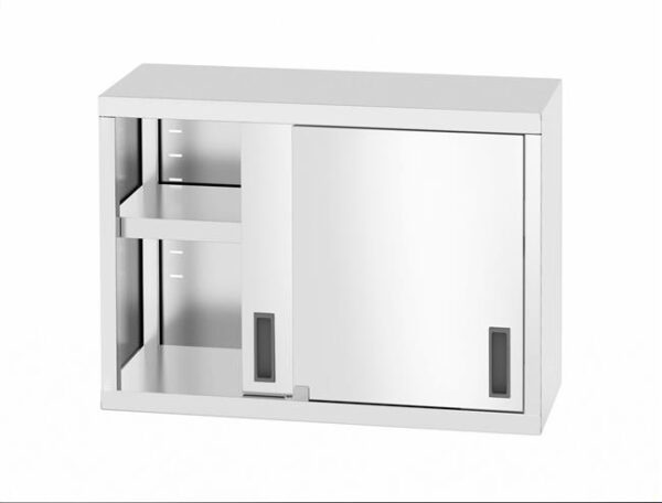 Závesná skrinka s posuvnými dverami – zváraná, hĺbka 300 mm, HENDI, Profi Line, 800x300x(H)600mm - Image 2