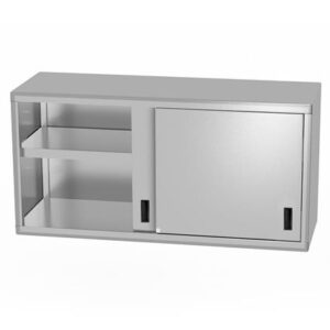 Závesná skrinka s posuvnými dverami – zváraná, hĺbka 400 mm, HENDI, Profi Line, 1200x400x(H)600mm