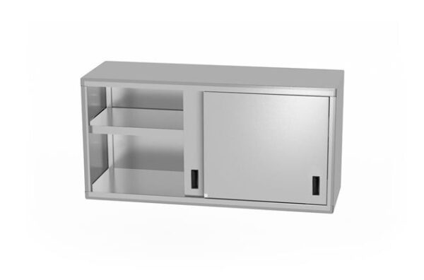 Závesná skrinka s posuvnými dverami – zváraná, hĺbka 400 mm, HENDI, Profi Line, 1200x400x(H)600mm