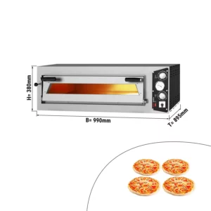 Elektrická pec na pizzu - 4x 35cm - manuálna
