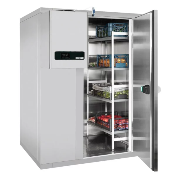 Mraziaca bunka z nehrdzavejúcej ocele - 1800 x 2100 mm - 5,13 m3 - vrátane mraziacej jednotky a líšt - Image 9
