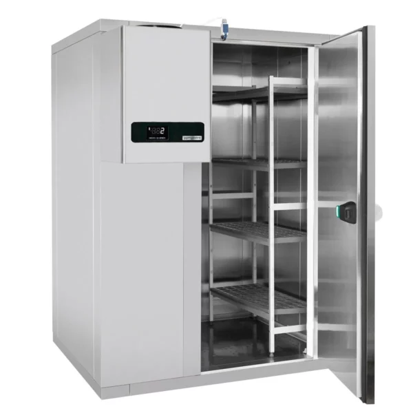 Mraziaca bunka z nehrdzavejúcej ocele - 1800 x 2100 mm - 5,13 m3 - vrátane mraziacej jednotky a líšt - Image 11