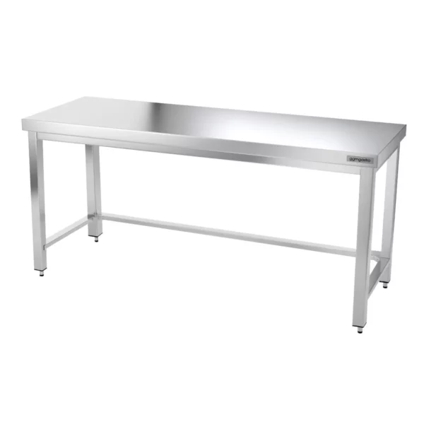 Nerezový pracovný stôl PREMIUM - 1800x600mm - s podnožou a výstuhou - Image 8