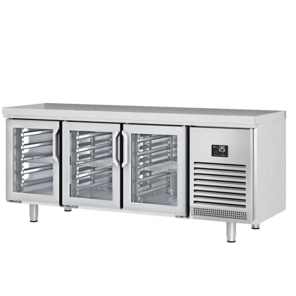 Chladiaci stôl PREMIUM PLUS - 2185x800mm - s 3 sklenenými dverami - Image 8