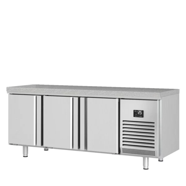 Pekársky chladiaci stôl PREMIUM PLUS - 2185x800mm - s 3 dvierkami a žulovou pracovnou doskou - Image 9
