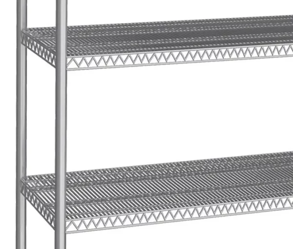Nerezový regál -  1400x400mm - so 4 drôtenými policami (PEVNÉ) - Image 4
