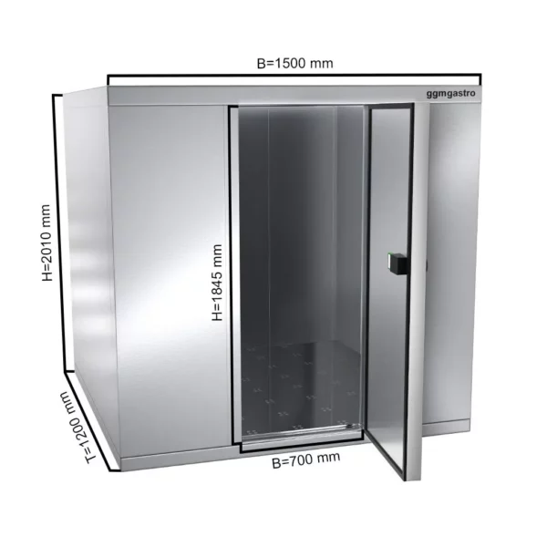 Chladiaci box - 1,5 x 1,2 m - výška: 2,01 m - 2,6 m3