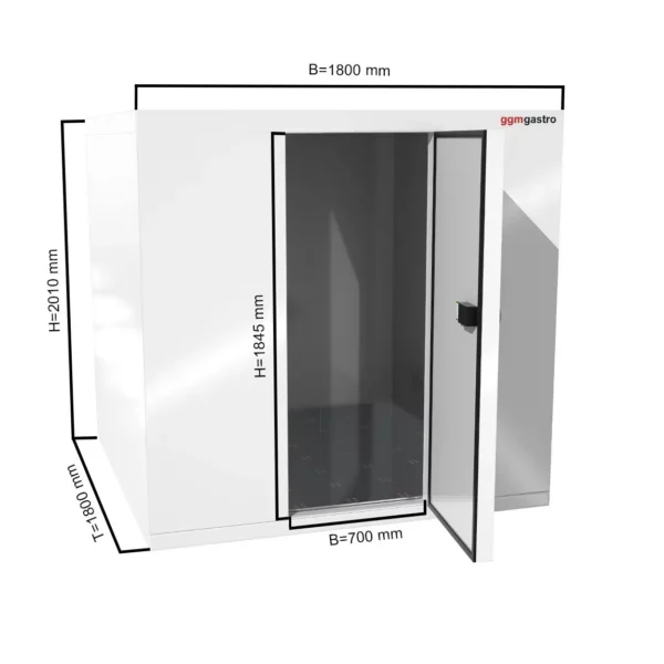 Chladiaci box - 1,8 x 1,8 m - výška: 2,01 m - 4,97 m3