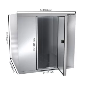 Nerezový chladiaci box - 1,8 x 1,8 m - výška: 2,01 m - 4,97 m3