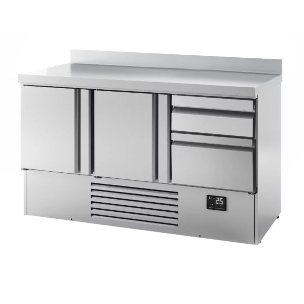 Chladiaci stôl PREMIUM PLUS - 1460x700mm - s 2 dvierkami a 2 zásuvkami a so zadnou stenou - Image 10
