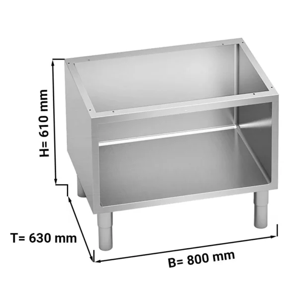 Otvorená spodná konštrukcia - 800 mm - so zaoblenými hranami - Image 3