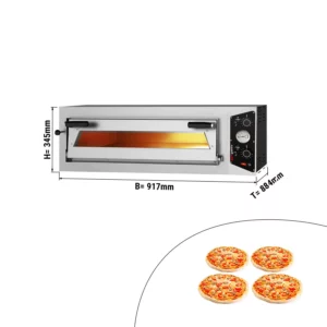 Elektrická pec na pizzu - 4x 30cm - manuálna