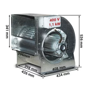 Radiálny ventilátor 7000 m3 za hodinu - pre airboxy