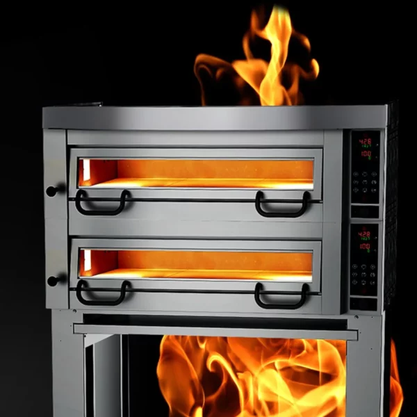 Elektrická pizza pec Power - 6+6 34cm - Digital - vrátane digestora, základného rámu a súpravy kolies - Image 4