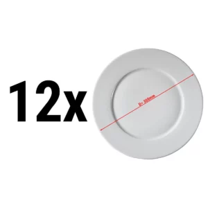 (12 kusov) PERA biela - tanier plochý - tanier na pizzu - 30 cm