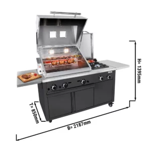 Grilovacia stanica - profesionálna BBQ kuchyňa - čierna